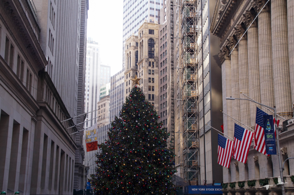 Wall Street Christmas New York
