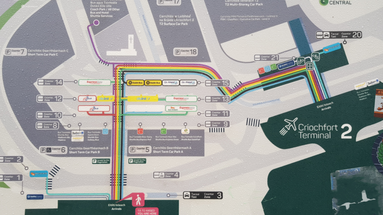 Dublin Airport public transportation map