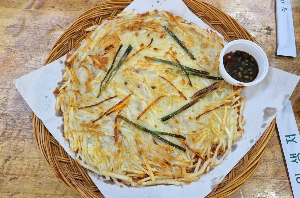 Korean potato pancake