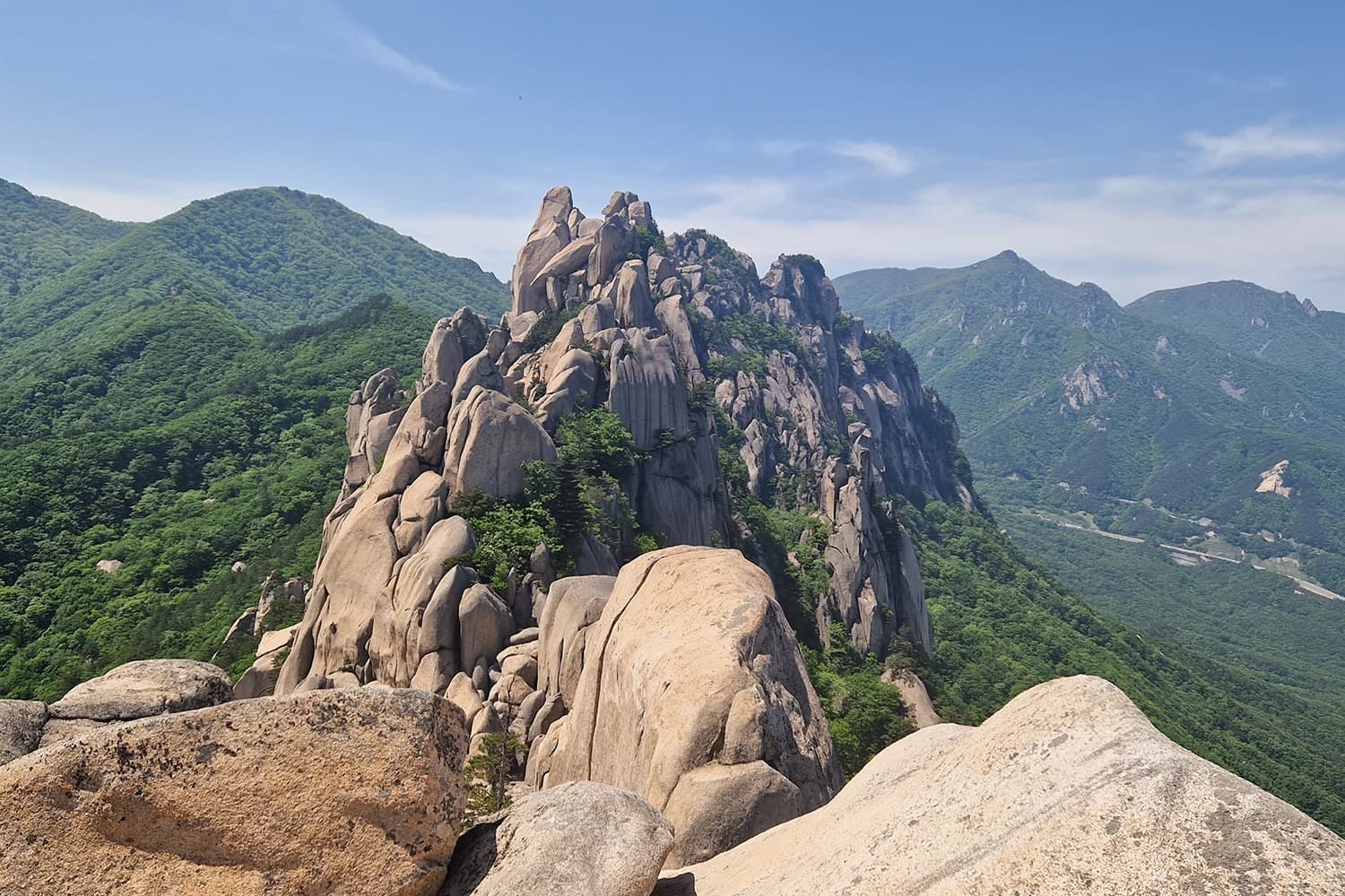 view on ulsanbawi rock when standing on top
