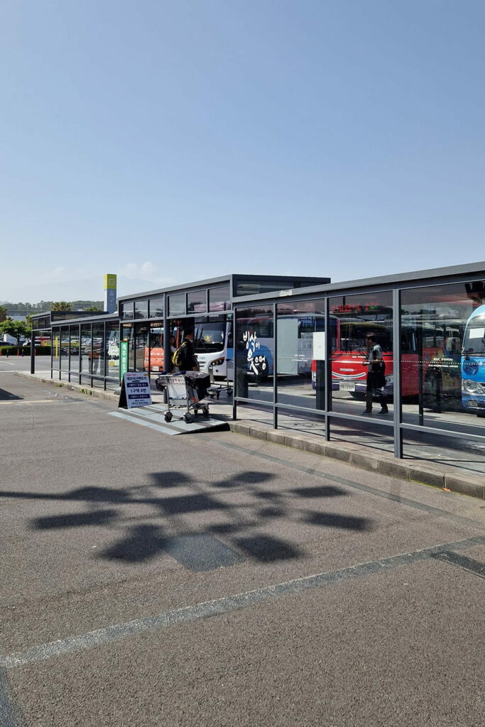 Bus terminal to get to your rental company from Jeju Airport.