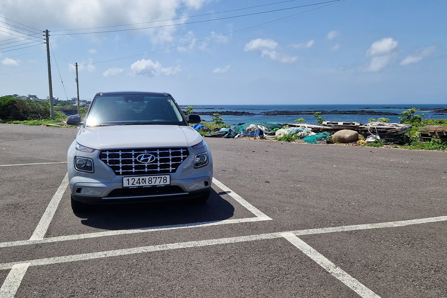 Our rental car on Jeju island.