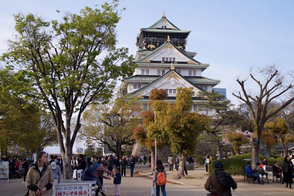 Osaka Castle by day.