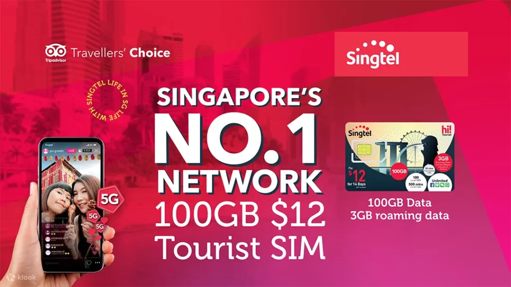 Picture of a Sim Card provider in Singapore which is definitely part of you complete singapore travel checklist.