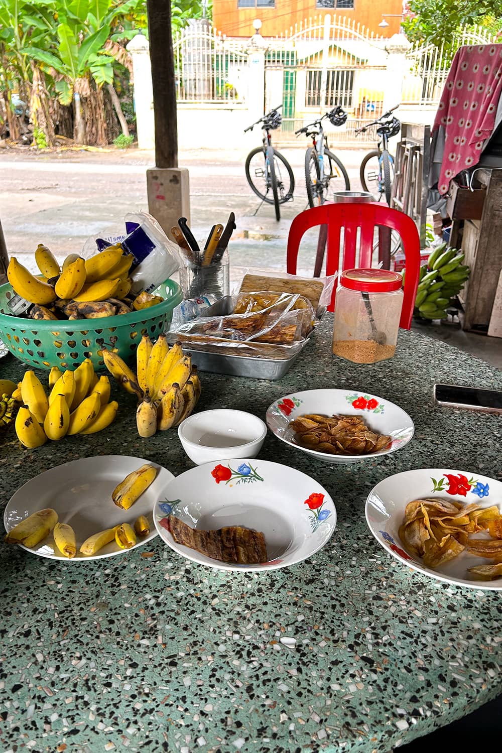 Sundried Banana, which gets extremely sweet and extremely delicious, seen on our 48 hours tour through Battambang.