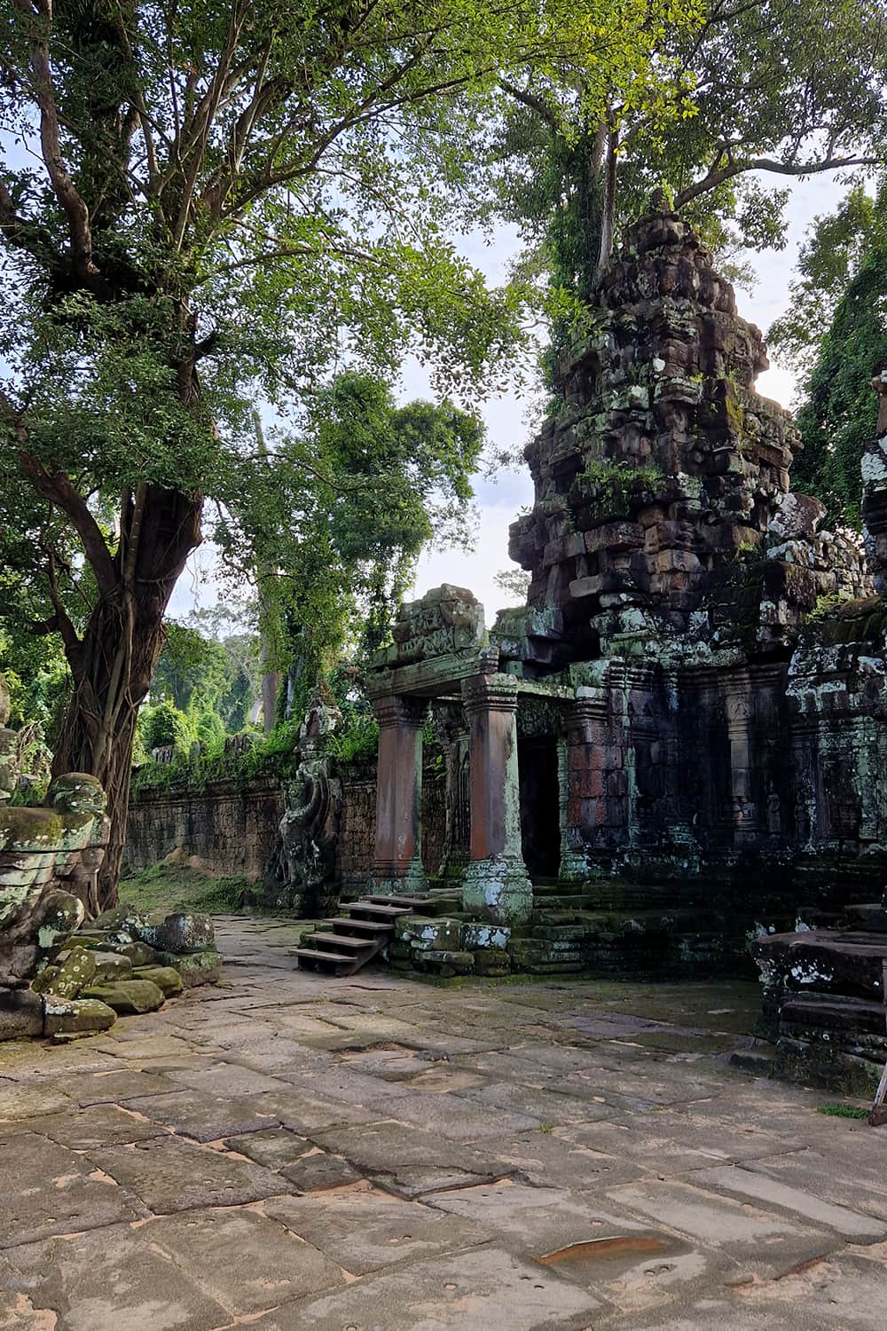 The unrestored and moat surrounded Preah Khan temple.