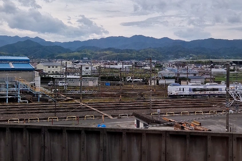 View of the Japan Landscape while driving Haruka Express.